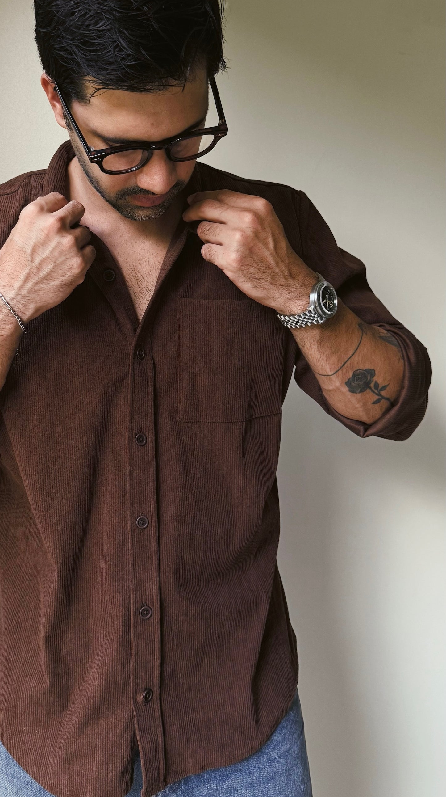 River Cord Shirt - Café 3