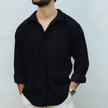 River Cord Shirt - Negro 2