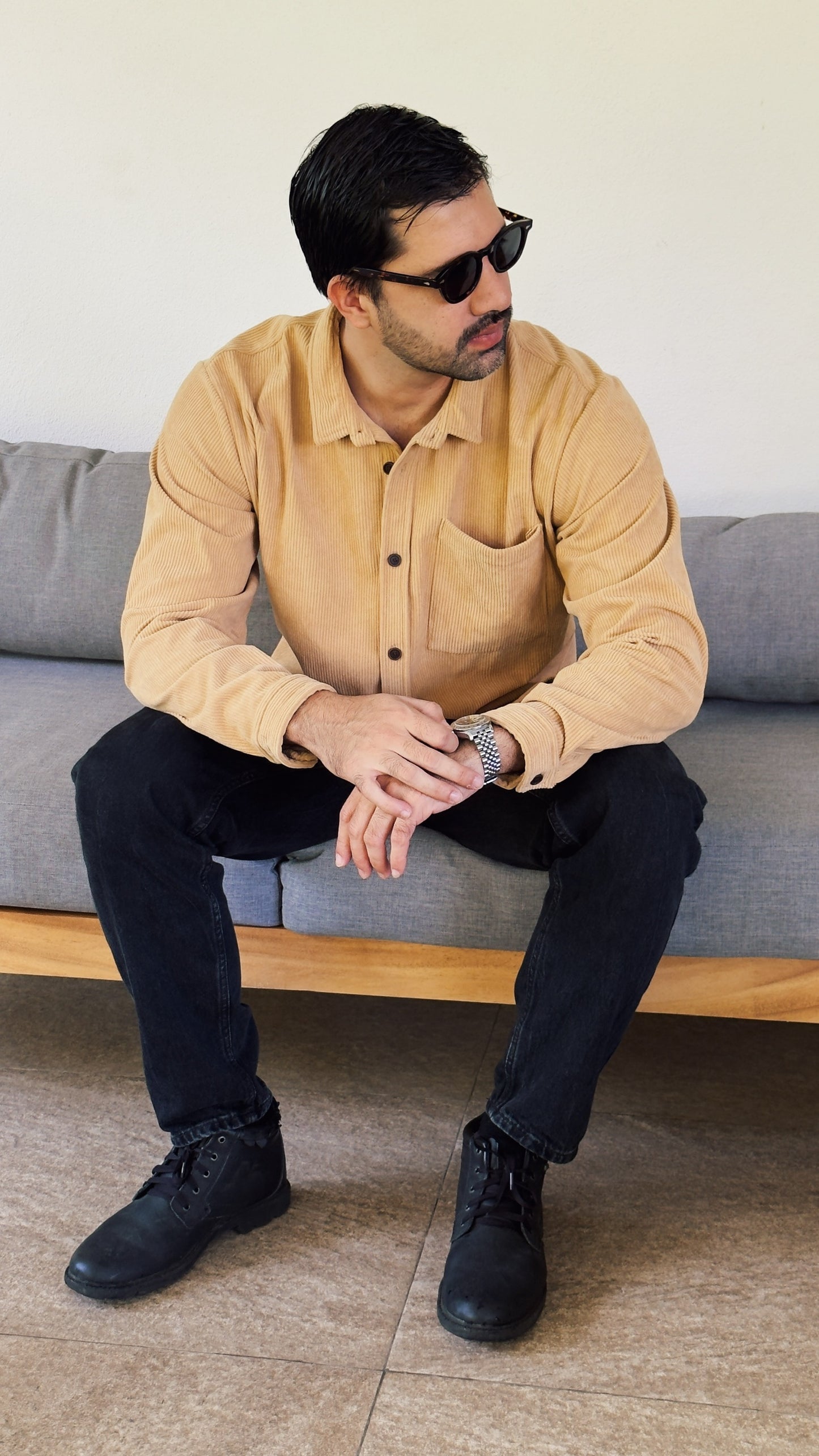 River Cord Shirt - Ocre 2