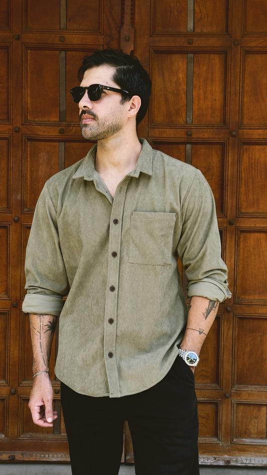 River Cord Shirt - Verde