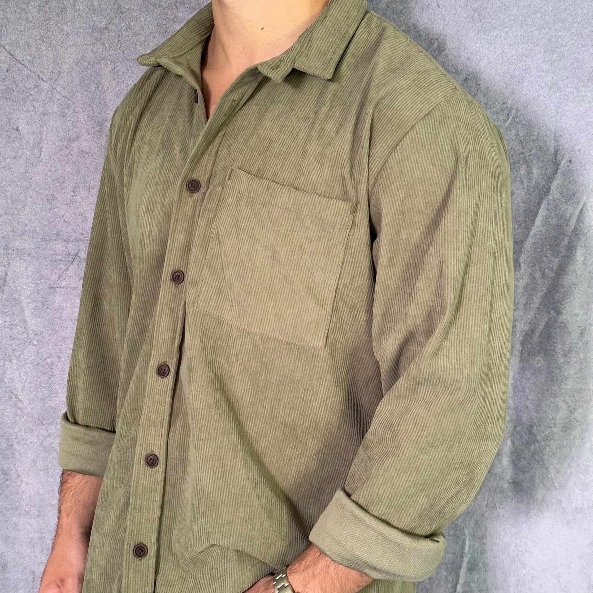River Cord Shirt - Verde 2