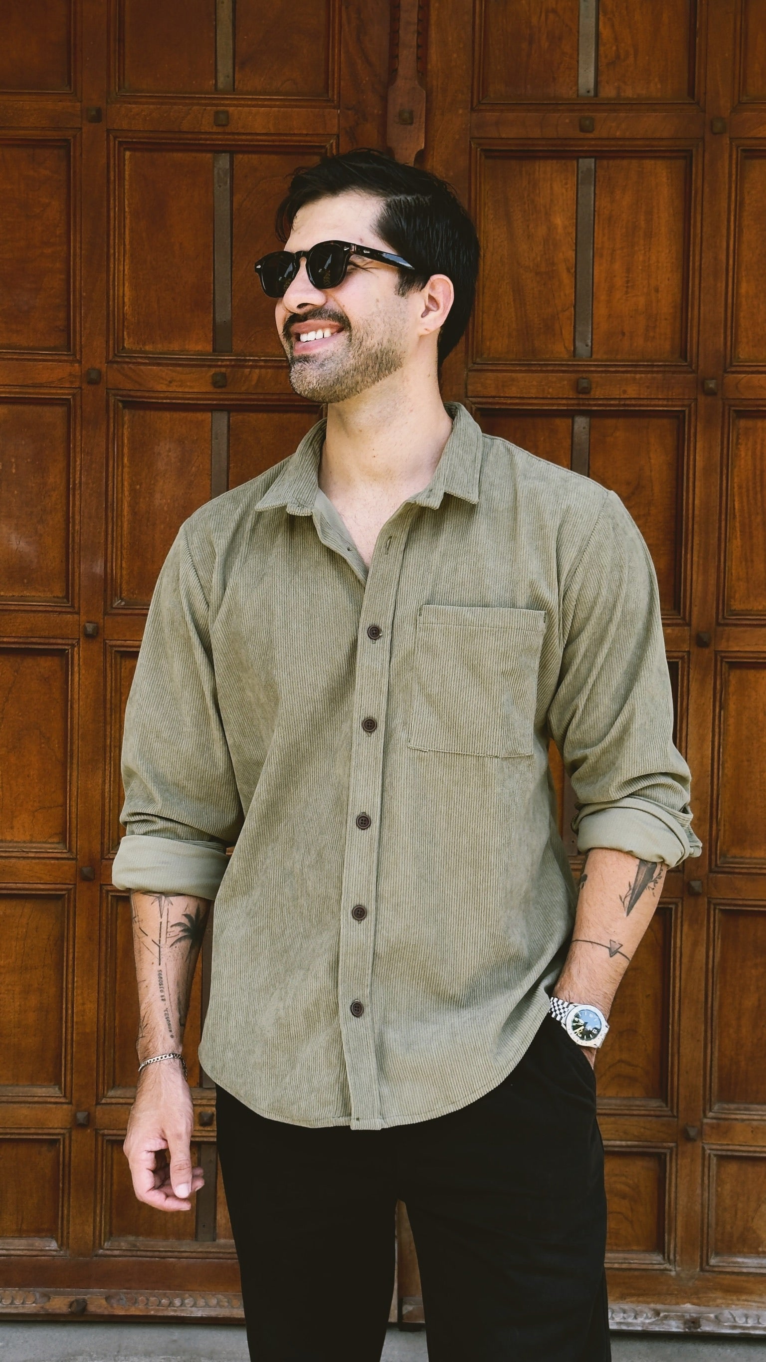 River Cord Shirt - Verde 3