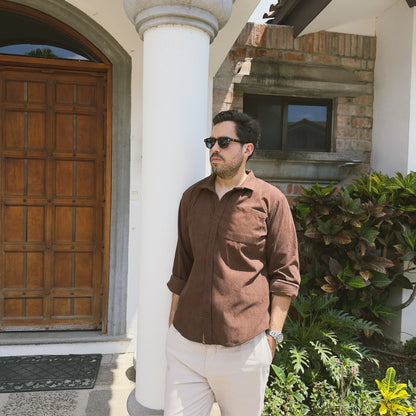 River Cord Shirt - Café 4