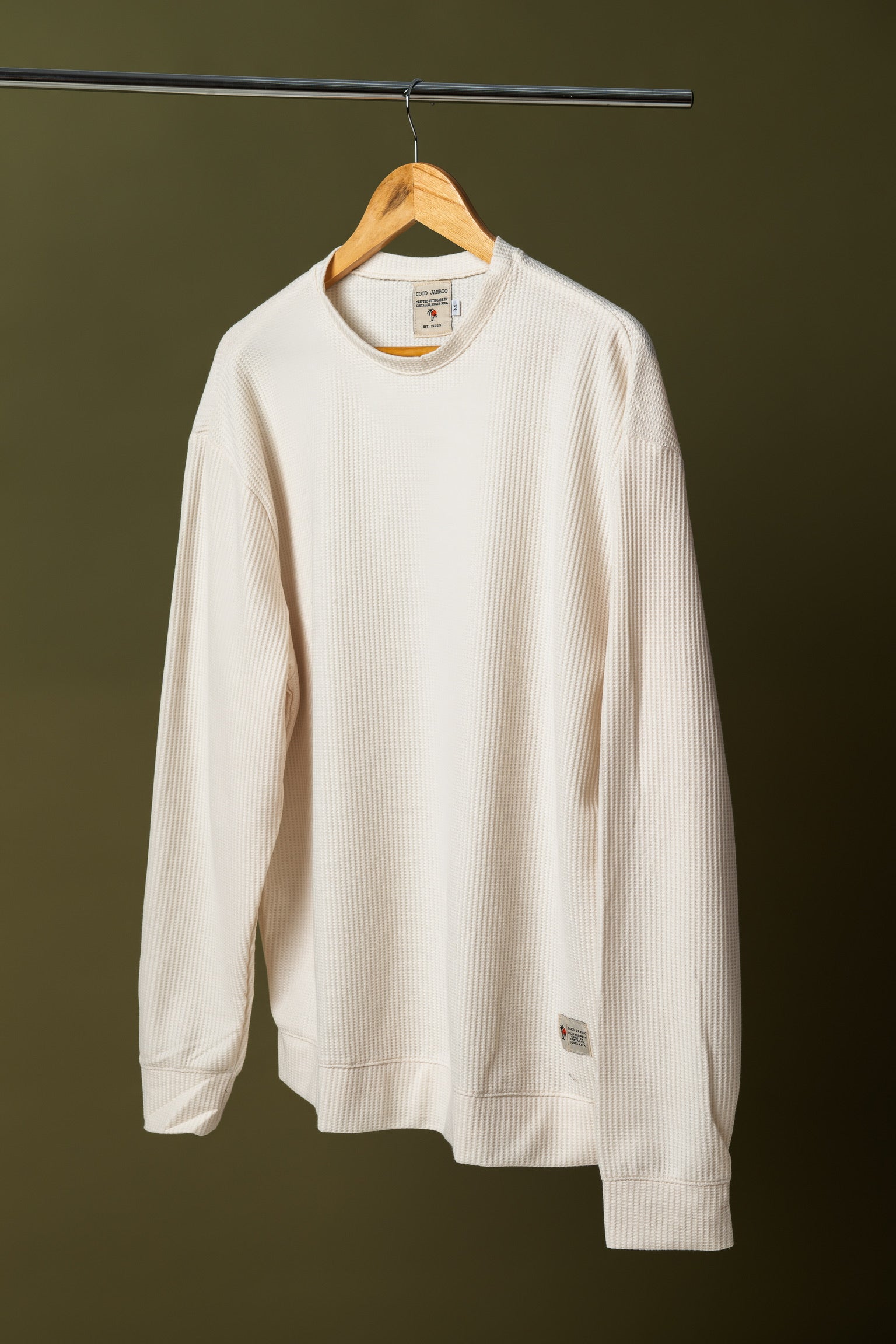 Waffle Pullover Crema 3