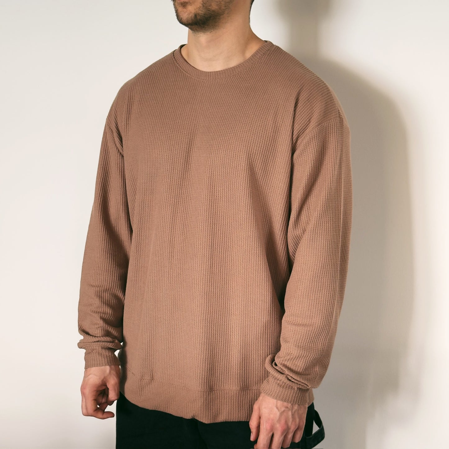Waffle Pullover Mocha
