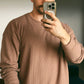 Waffle Pullover Mocha 3