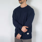 Waffle Pullover Navy