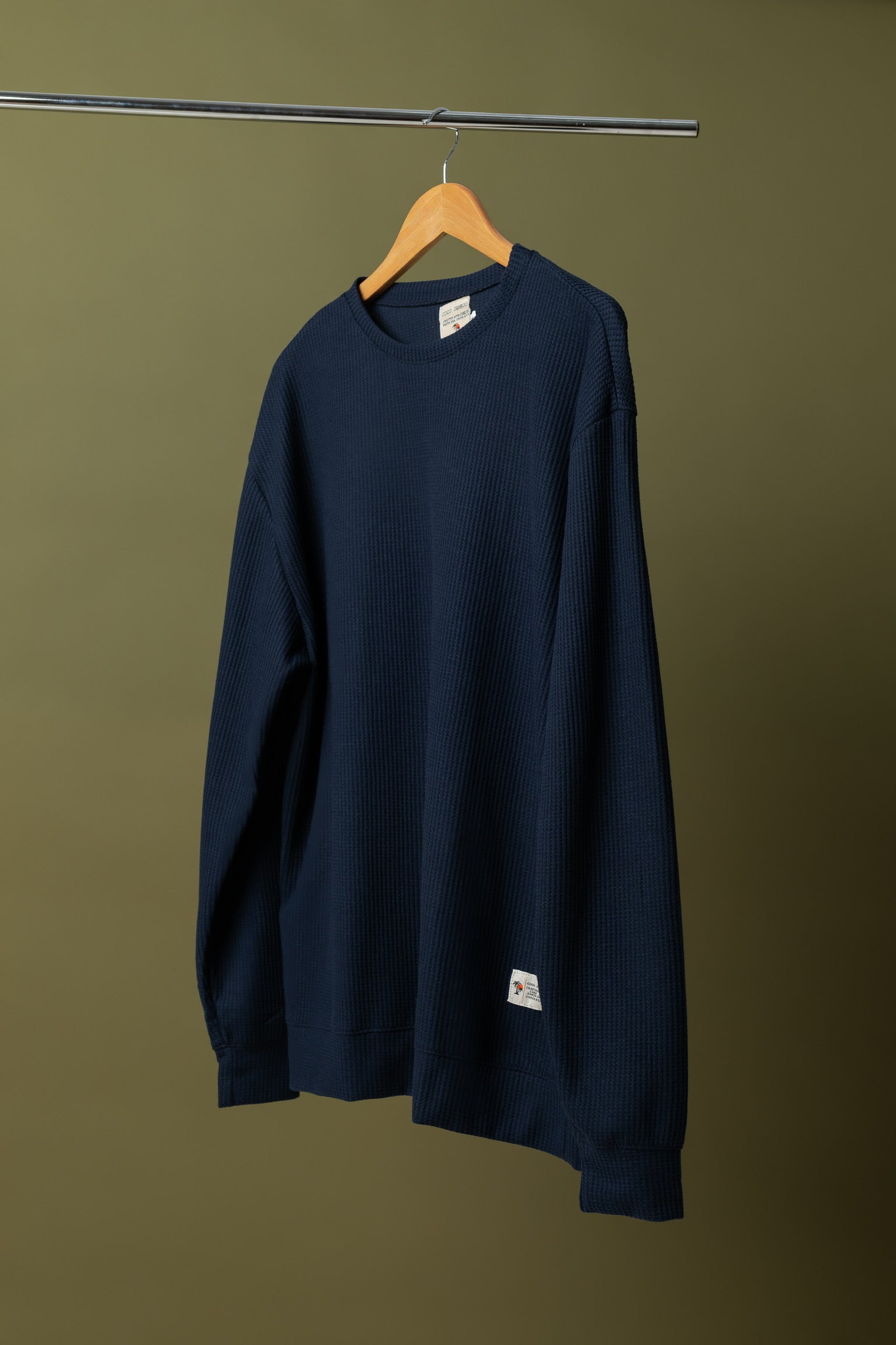 Waffle Pullover Navy 4