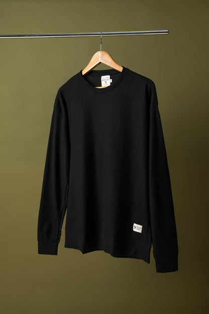 Waffle Pullover Negro 3