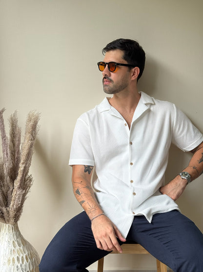 Waffle Shirt Blanco 1