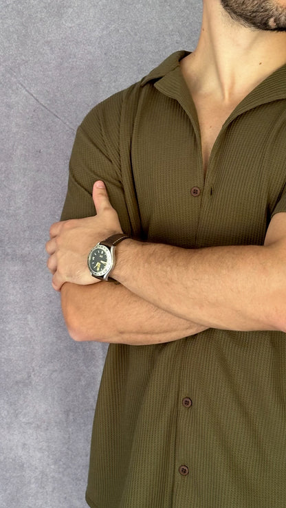 Waffle Shirt Verde Oscuro 1