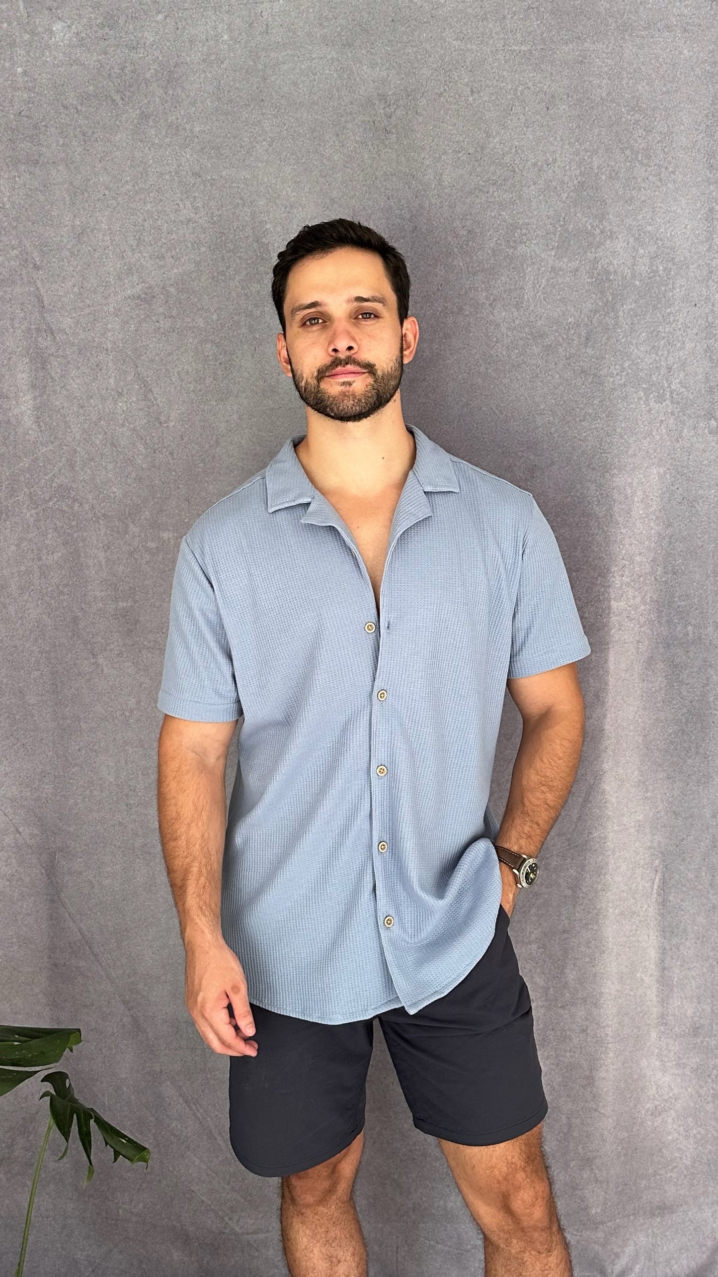 Waffle shirt Celeste