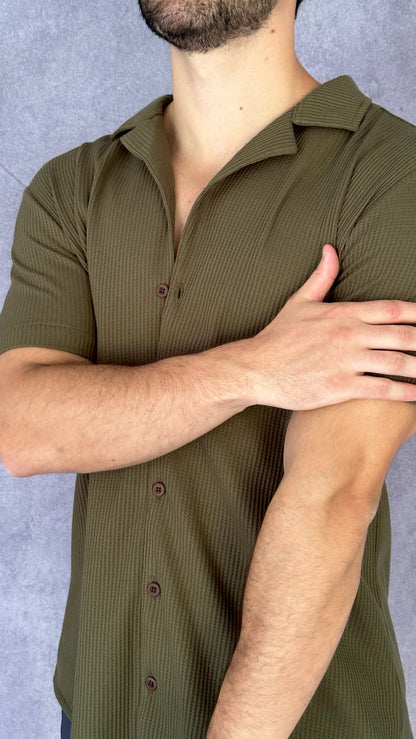 Waffle shirt Verde Oscuro 4