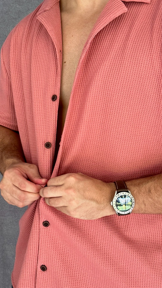 Waffle shirt rosado tierra 1