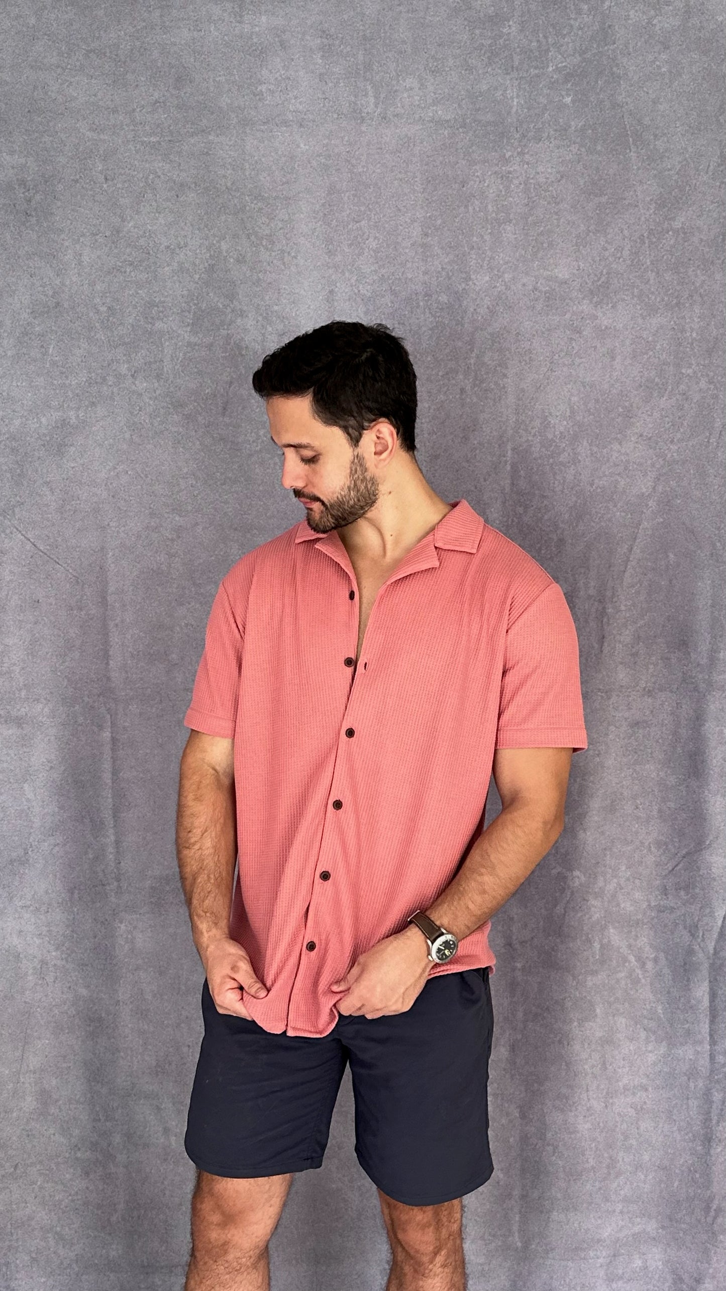 Waffle shirt rosado tierra 2