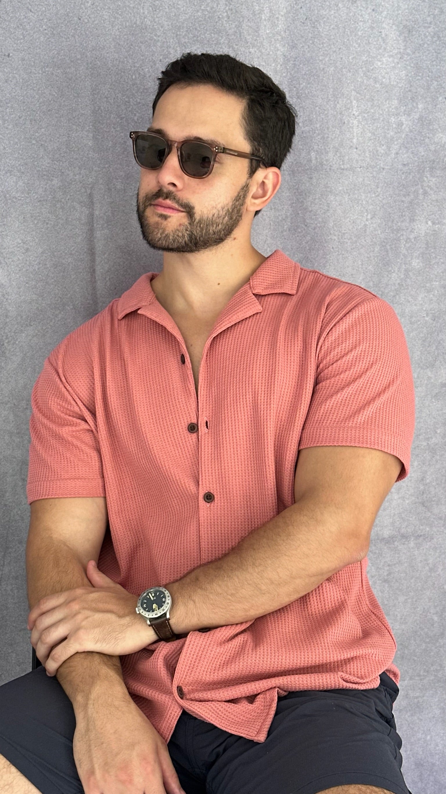 Waffle shirt rosado tierra 5