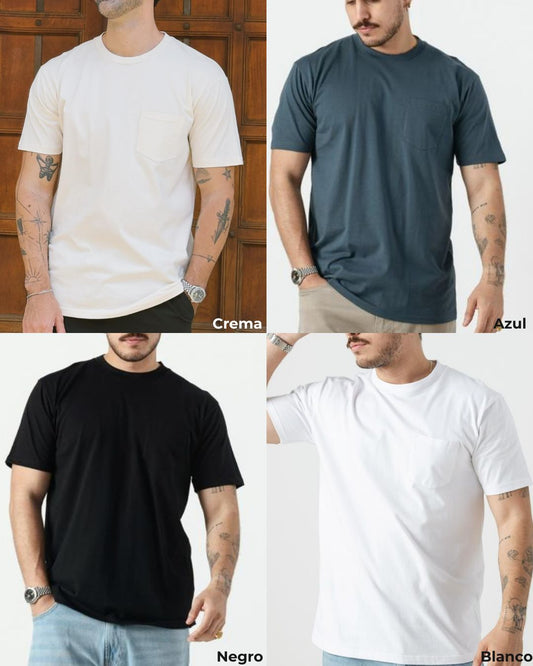 4 Pack Pocket Tees - Precio especial