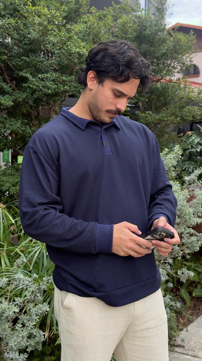 Crafted Polo Azul