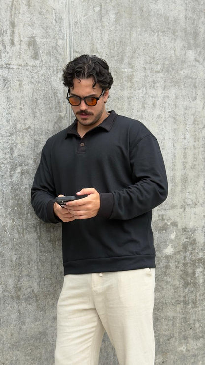 Crafted Polo Negro