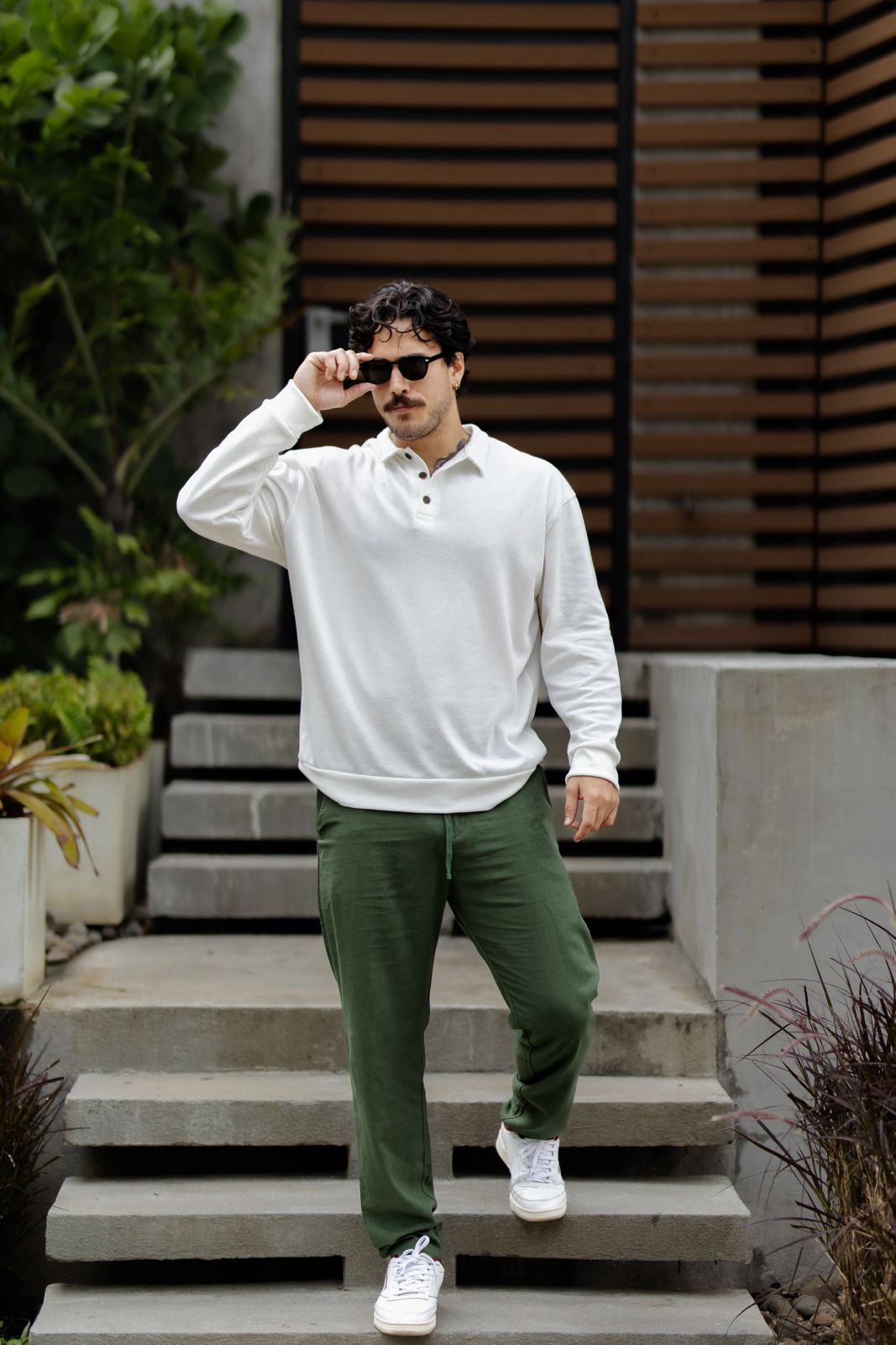 Crafted Polo Blanco Hueso