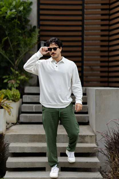 Crafted Polo Blanco Hueso