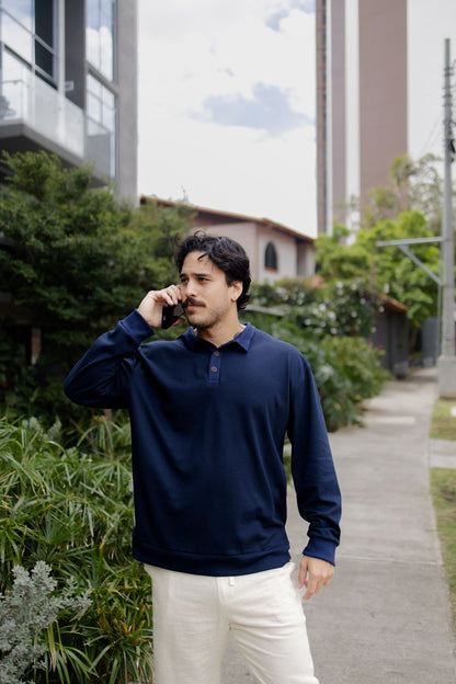 Crafted Polo Azul
