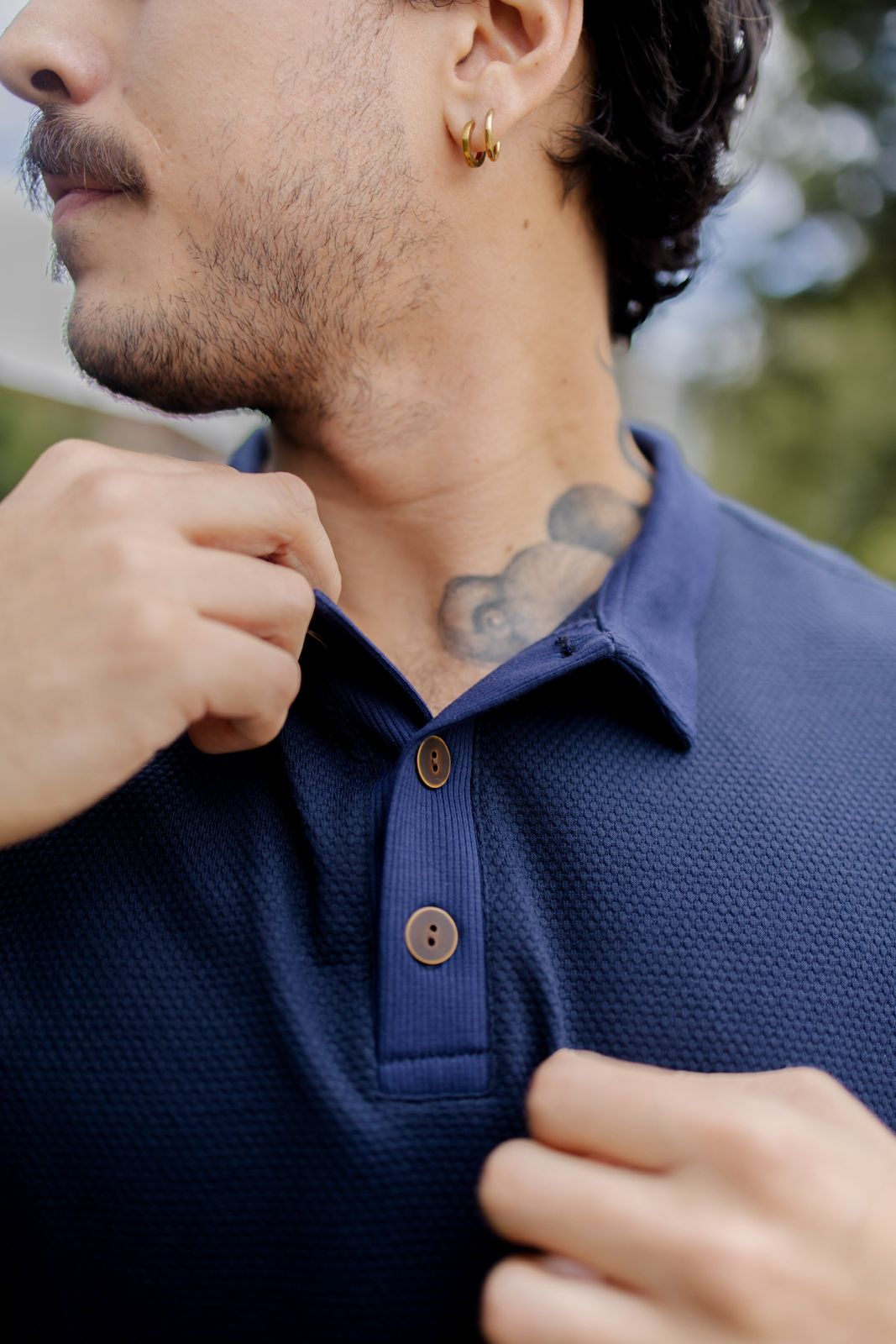 Crafted Polo Azul