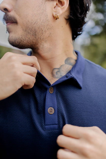 Crafted Polo Azul