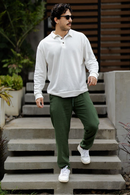 Crafted Polo Blanco Hueso