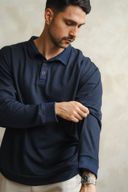 Crafted Polo Azul