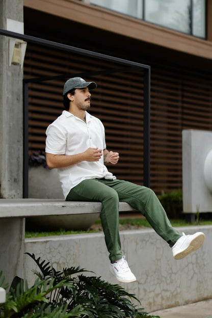 Pantalón de Lino - Color Verde Musgo